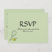 Briefkaart Tennis Sport RSVP Dinner Choices (Voorkant / Achterkant)