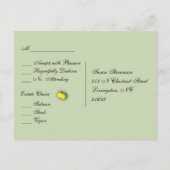 Briefkaart Tennis Sport RSVP Dinner Choices (Achterkant)