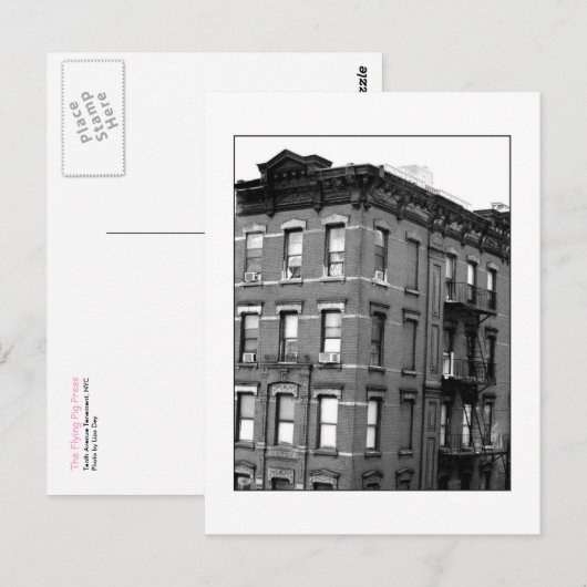 briefkaart 'Tenth Avenue Tenement' (Voorkant / Achterkant)