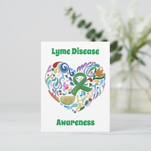 Briefkaart ter bewustmaking en ondersteuning van d (Staand voorkant)