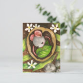 Briefkaart ter illustratie van baby-muis (Cute Ani (Staand voorkant)