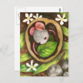Briefkaart ter illustratie van baby-muis (Cute Ani (Voorkant / Achterkant)