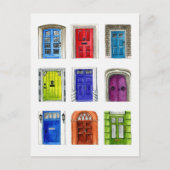 Briefkaart ter illustratie van kleurstofdeuren (Voorkant)