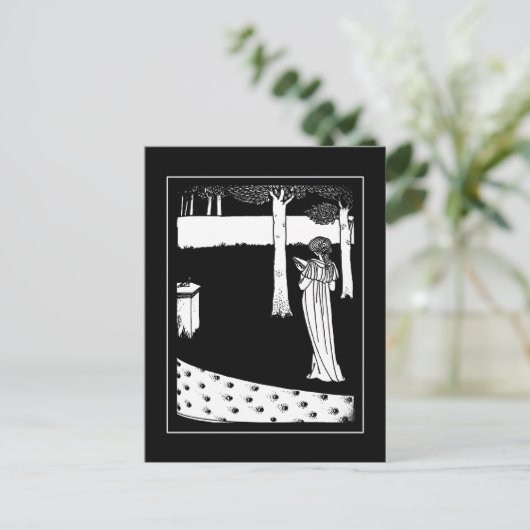  Briefkaart ter illustratie van mevrouw Beardsley (Staand voorkant)