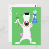 Briefkaart testbuis Lab Rat (Voorkant / Achterkant)