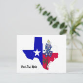 Briefkaart Texas en Bluebonnet (Staand voorkant)