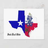 Briefkaart Texas en Bluebonnet (Voorkant)