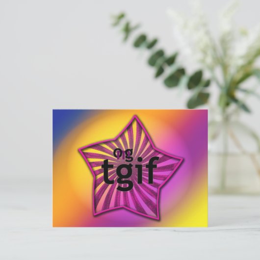 BRIEFKAART tgif (Staand voorkant)