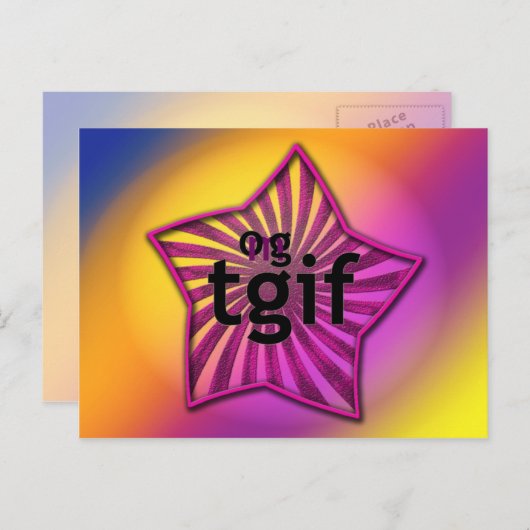 BRIEFKAART tgif (Voorkant / Achterkant)