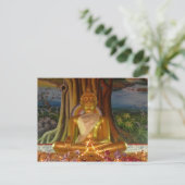 Briefkaart Thailand Buddha afbeelding zeer zeldzaa (Staand voorkant)