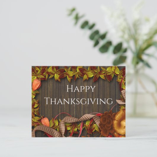 Briefkaart Thanksgiving begroeting (Staand voorkant)
