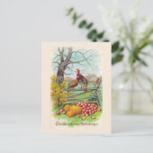 briefkaart "Thanksgiving groeten" (Staand voorkant)