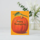 Briefkaart Thanksgiving pompoen (Staand voorkant)