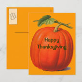Briefkaart Thanksgiving pompoen (Voorkant / Achterkant)