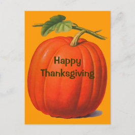 Briefkaart Thanksgiving pompoen