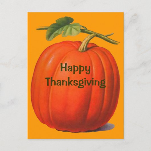 Briefkaart Thanksgiving pompoen (Voorkant)