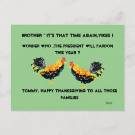 Briefkaart: Thanksgiving Post Kaart