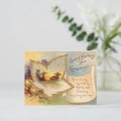 Briefkaart Thanksgiving scène (Staand voorkant)