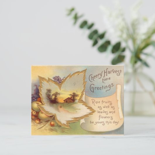  Briefkaart Thanksgiving scène (Staand voorkant)