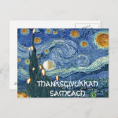 Briefkaart: Thanksgivukkah Sameach (olieachtige na Briefkaart (Voorkant / Achterkant)