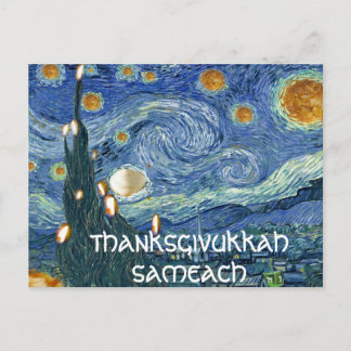Briefkaart: Thanksgivukkah Sameach (olieachtige na Briefkaart