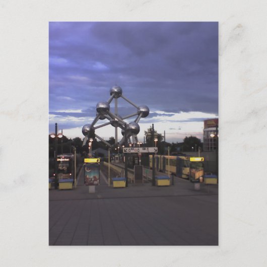 Briefkaart The atomium in Brussels, België (Voorkant)