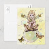 briefkaart "The Gold Fairy" (Voorkant / Achterkant)