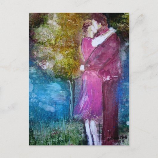 briefkaart "The Kiss" (Voorkant)