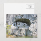 Briefkaart The Lion Monument, Lucerne, Zwitserland (Voorkant / Achterkant)