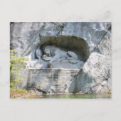 Briefkaart The Lion Monument, Lucerne, Zwitserland (Voorkant)