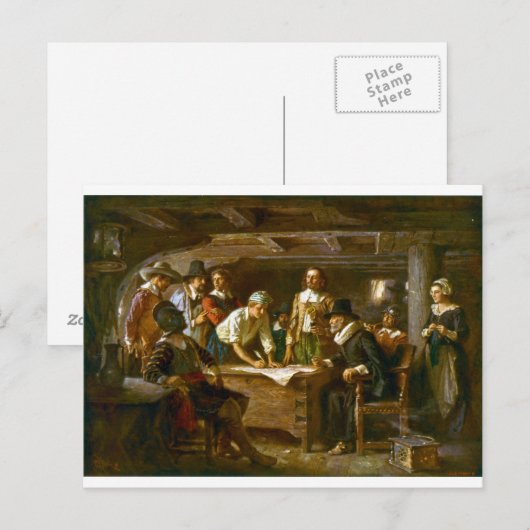 Briefkaart The Mayflower Compact 1620 Ferris (Voorkant / Achterkant)