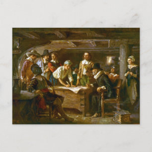 Briefkaart The Mayflower Compact Ferris 1620 