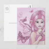 briefkaart "The Peony Fairy" (Voorkant / Achterkant)