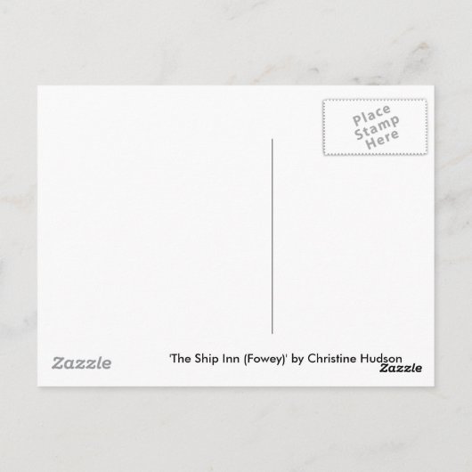 briefkaart "The Ship Inn (Fowey)" (Achterkant)