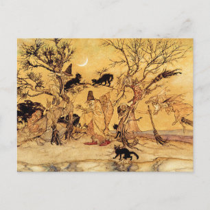Briefkaart: The Witches Sabbath - Halloween Art Briefkaart