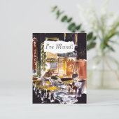 Briefkaart Theatre district NYC Ik ben verhuisd PC (Staand voorkant)