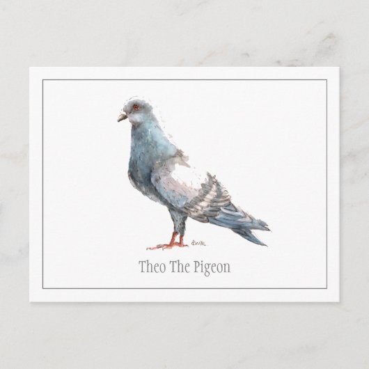 briefkaart "Theo de duif" (Voorkant)