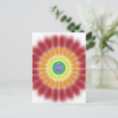 Briefkaart, Tie Dye Rainbow Peace Sign Explosion Briefkaart (Staand voorkant)