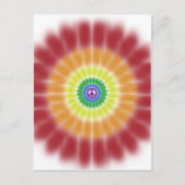 Briefkaart, Tie Dye Rainbow Peace Sign Explosion Briefkaart (Voorkant)