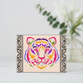 Briefkaart Tiger (Staand voorkant)