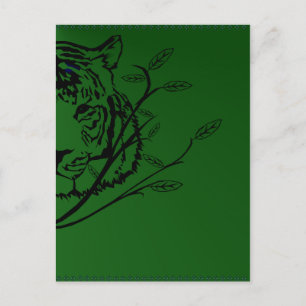 Briefkaart Tiger Face