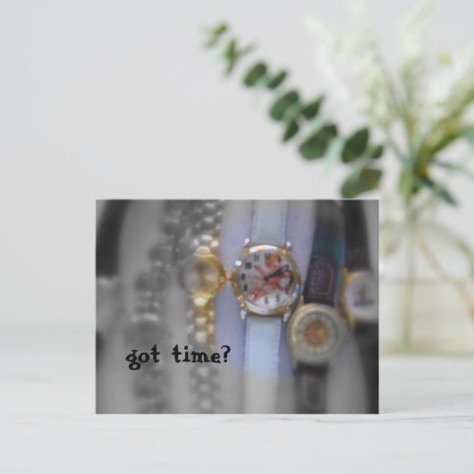 Briefkaart tijd (Staand voorkant)