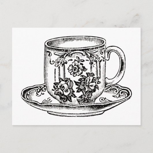 Briefkaart - Tijd voor thee (Voorkant)