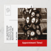 Briefkaart Time Visual Appointklokken (Voorkant / Achterkant)