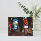 Briefkaart Times Square 's nachts, Manhattan New Y (Staand voorkant)