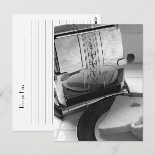 Briefkaart  toaster Recipe Card (Voorkant / Achterkant)