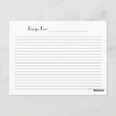 Briefkaart  toaster Recipe Card (Achterkant)