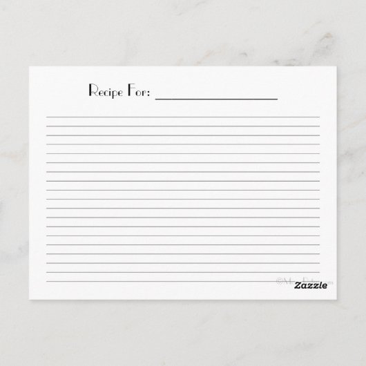 Briefkaart  toaster Recipe Card (Achterkant)