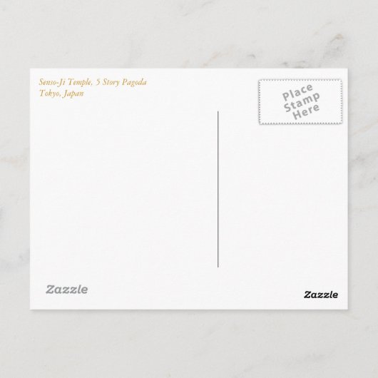 Briefkaart Tokio (Achterkant)