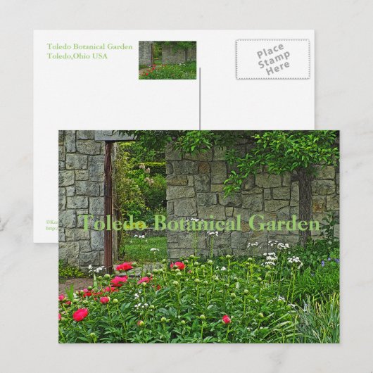briefkaart, TOLEDO BOTANICAL GARDEN Briefkaart (Voorkant / Achterkant)